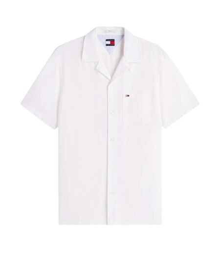 Chemise Manches Courtes Homme Écru Tommy Jeans