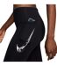 Womens/ladies Fast Dri-fit Leggings Black White Nike-4