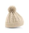 Beechfield Unisex Heavyweight Cable Knit Snowstar Winter Beanie Hat (Oatmeal) - UTRW2028