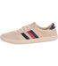 Mens Canvas Boat Shoes Off White Beige Lambretta-3