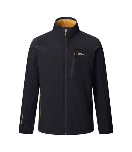 Mens Mountdale Soft Shell Jacket Wood Brown Black Regatta