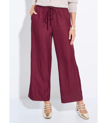 Pantalon fluide élastiqué twill uni