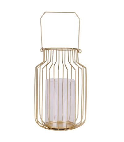 Lanterne ronde design métal Gold Home - Doré