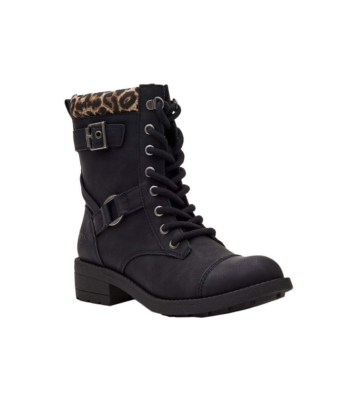 Rocket Dog Womens/Ladies Thunder Santee Leopard Print Mid Calf Boots (Black/Natural) - UTFS8659