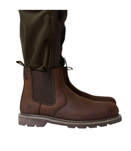 Mens Leather Safety Dealer Boots Brown Jack Pyke
