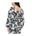 Blouse Manches Longues Femme Bleu Clair Noir Jaune Or Stine Goya-2
