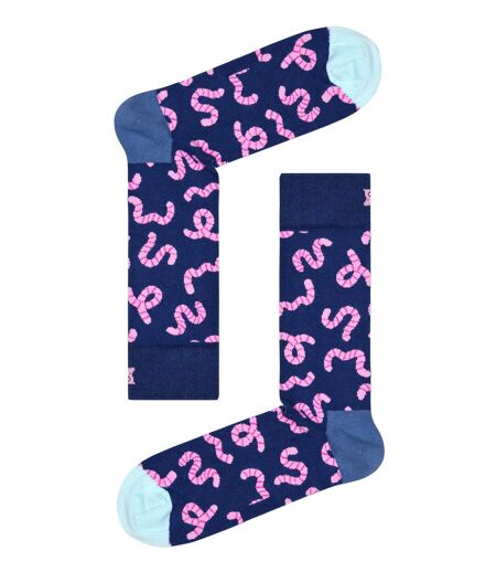 Happy Socks - Unisex Novelty Worm Design Socks