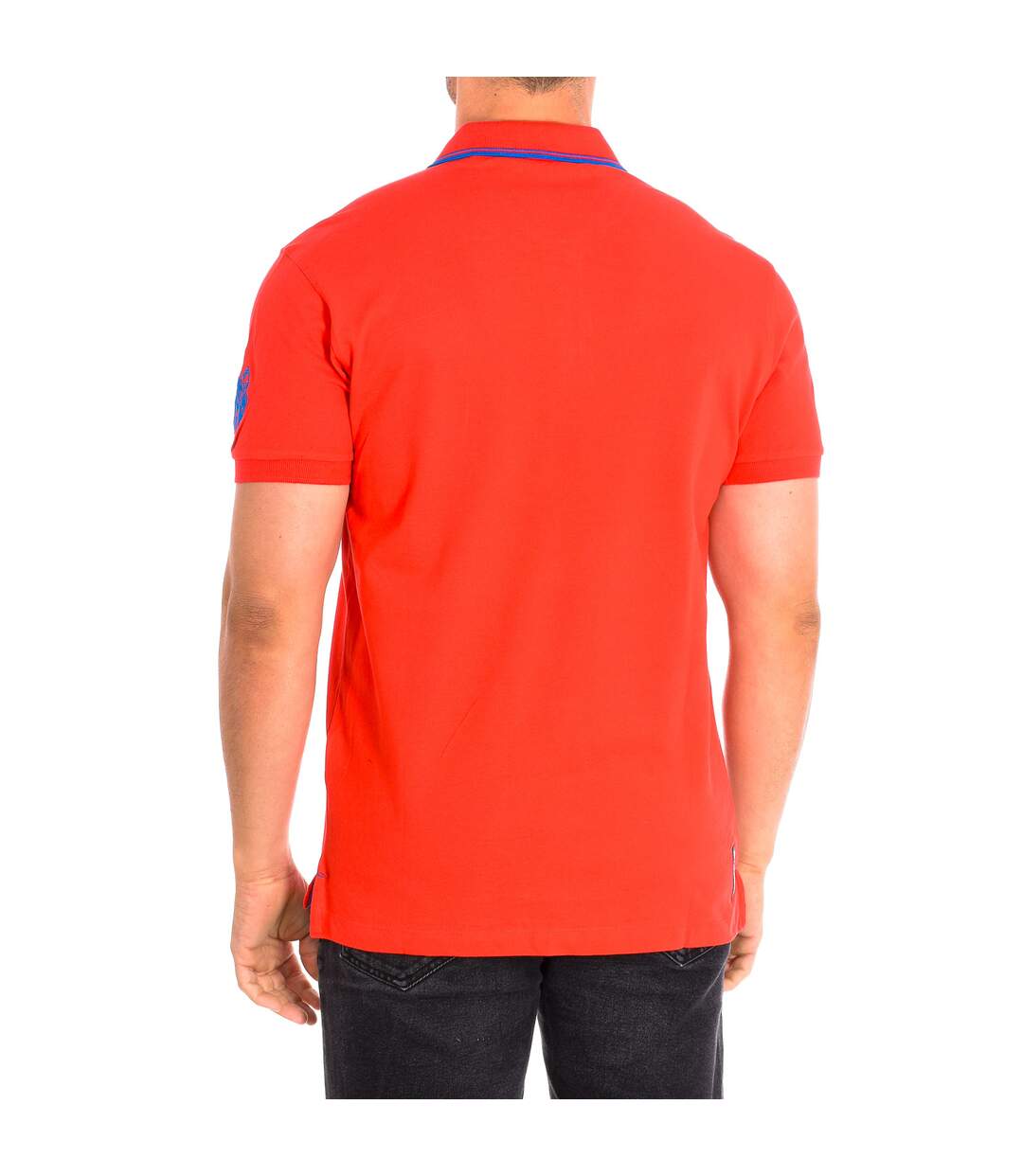 BUST Short Sleeve Polo with contrasting lapel collar 61677 man