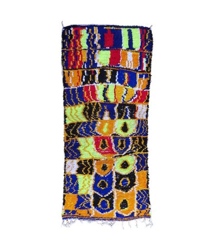 Authentique tapis berbère fait à la main en laine motif ethnic AZILAL 12