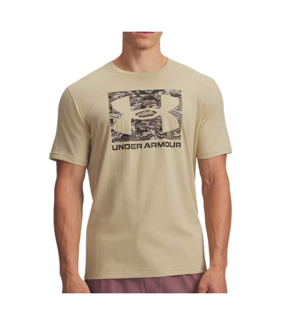T-shirt beige foncé homme under armour camo boxed-1