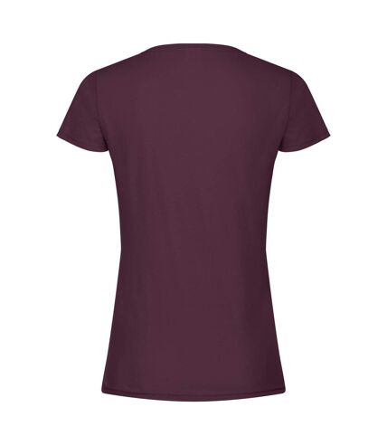 Fruit of the Loom Womens/Ladies T-Shirt (Burgundy)