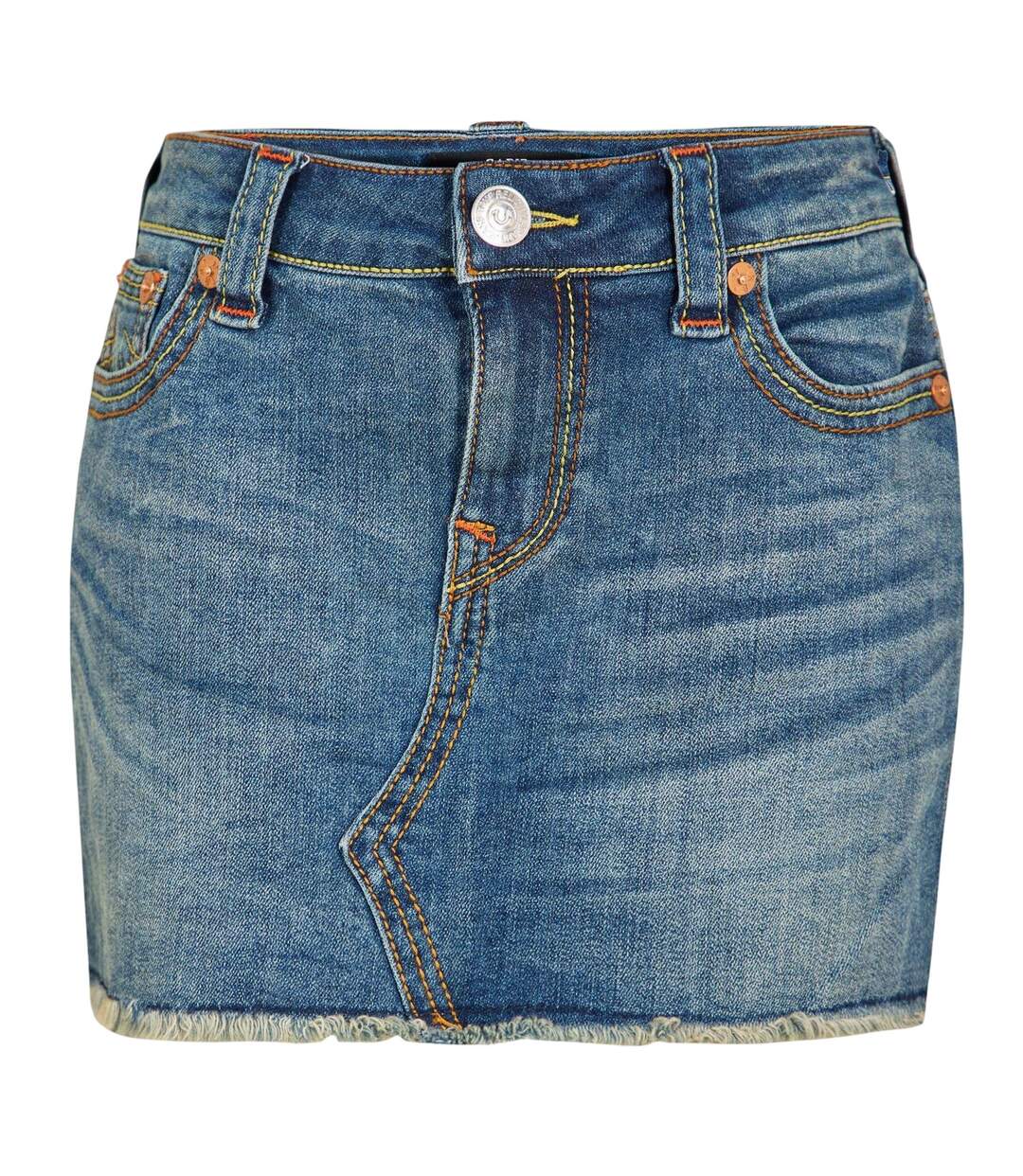 Womens/ladies Sadie Spade Denim Mini Skirt Blue True Religion-2