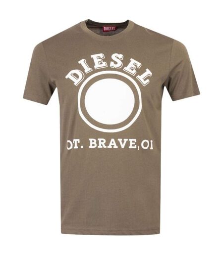 Mens 1976 Varsity Logo T-shirt Green Diesel