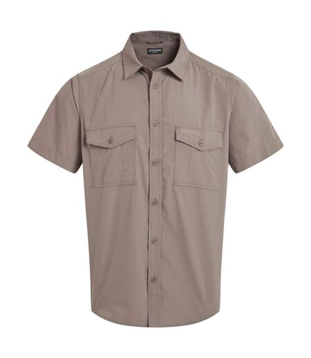 Chemise Unie Manches Courtes Kiwi Homme Marron Clair Gris Craghoppers