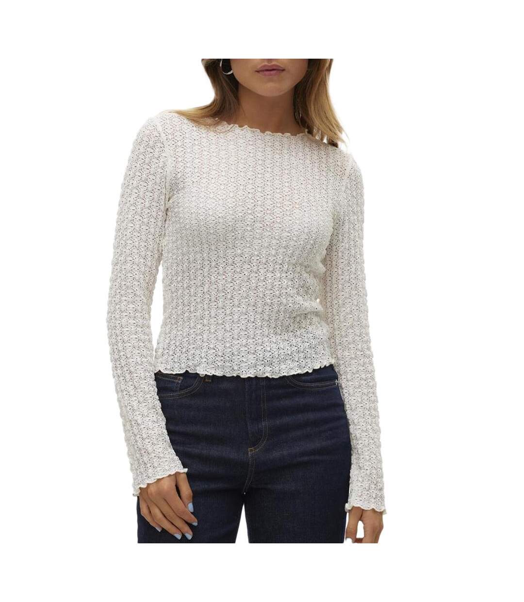 Top ecru femme vero moda shelby - m-1