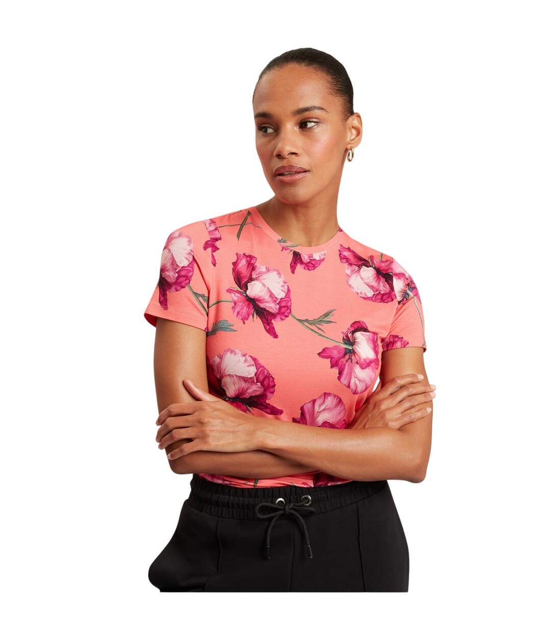 T-shirt Motif/style Floral Femme Corail Ted Baker-4