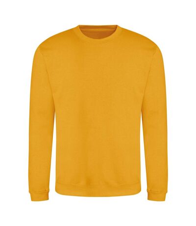 Just hoods  unisex crew neck plain sweatshirt 280 gsm mustard yellow Awdis