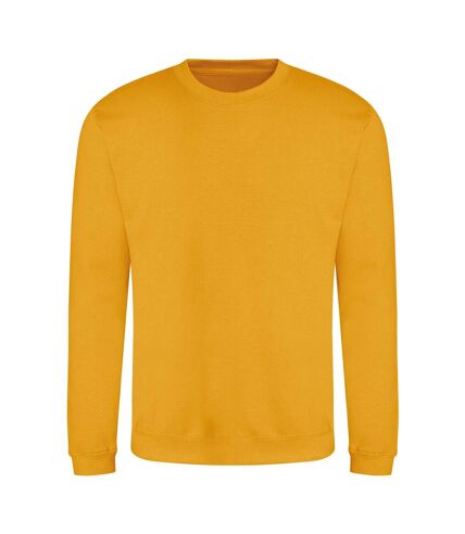 Just hoods  unisex crew neck plain sweatshirt 280 gsm mustard yellow Awdis