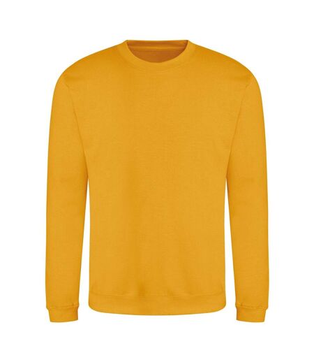 Just hoods  unisex crew neck plain sweatshirt 280 gsm mustard yellow Awdis