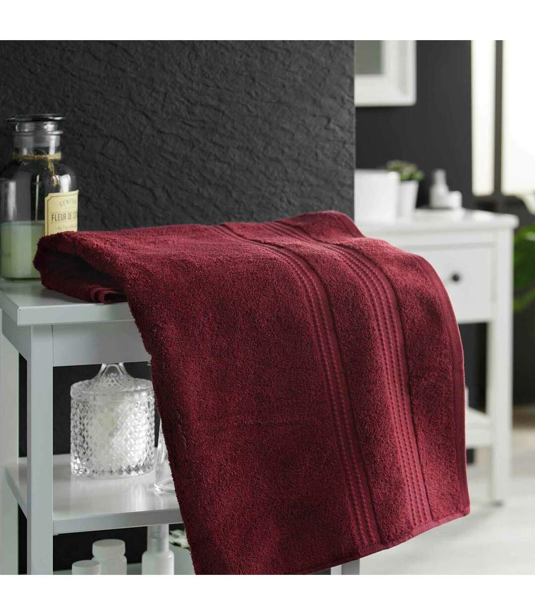 Drap de Bain Excellence 90x150cm Bordeaux-3
