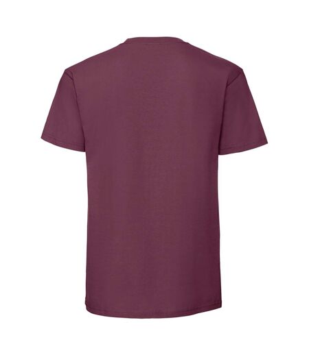 Fruit of the Loom Mens Iconic Premium Ringspun Cotton T-Shirt (Burgundy) - UTBC5183