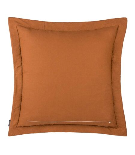 Palmeria velvet quilted cushion cover 74cm x 48cm rust Paoletti