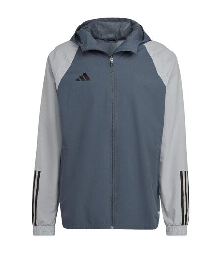 Mens Tiro 23 Competition All Weather Jacket Tiny Elm Grey Grey Adidas