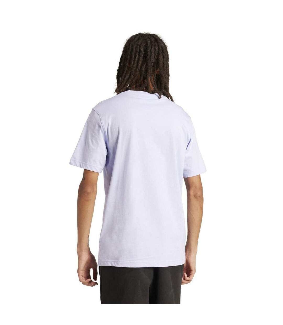 T-shirt Motif/style Logo Essentials Homme Rose Violet Adidas-3