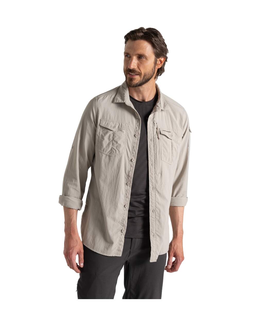 Mens adventure iii nosilife long-sleeved shirt parchment Craghoppers