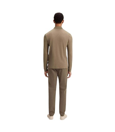 Polo Manches Longues Pado Homme Marron Boss