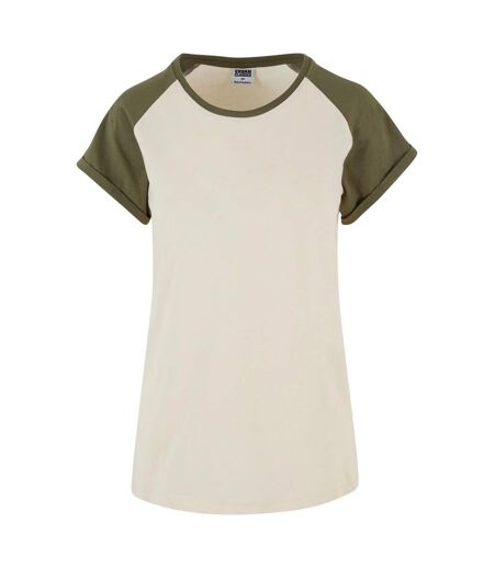 T-shirt Femme Sable Blanc Olive Urban Classics