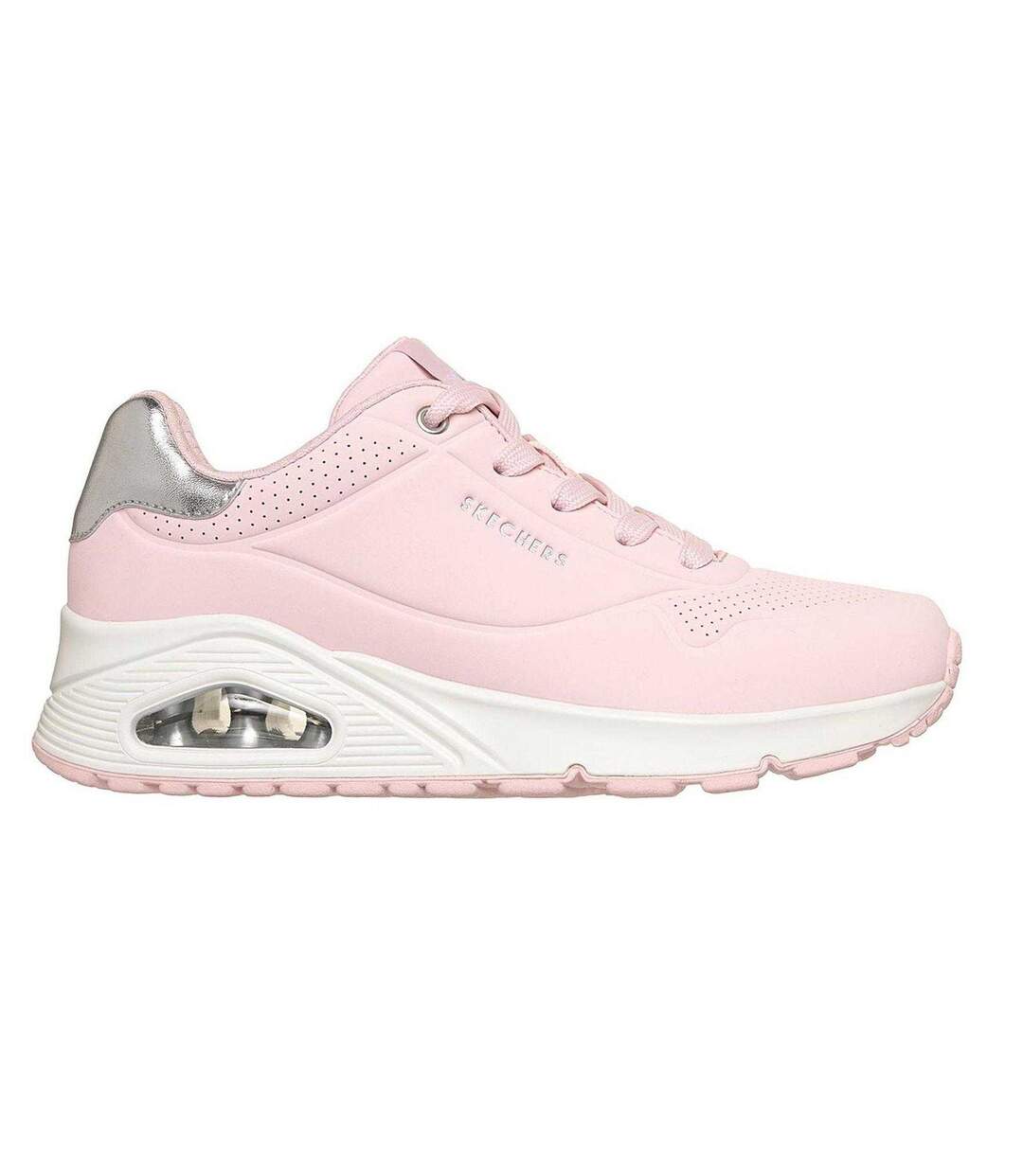 Baskets Uno Stand On Air Femme Rose Skechers-3