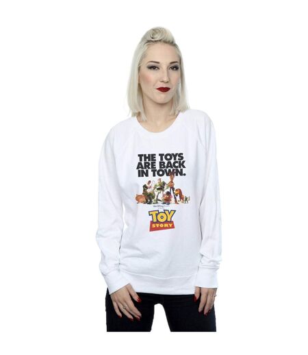 Disney Sweatshirt Womens/Ladies Toy Story Movie Poster (Blanc) - UTBI41956