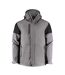 Mens Padded Soft Shell Jacket Anthracite Black Printer-1