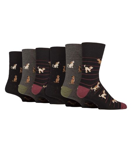 6 Pairs Mens  NON ELASTIC Cotton Rich Novelty Patterned Socks