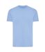 Unisex adult bryce recycled cotton t-shirt sky blue Iqoniq-1