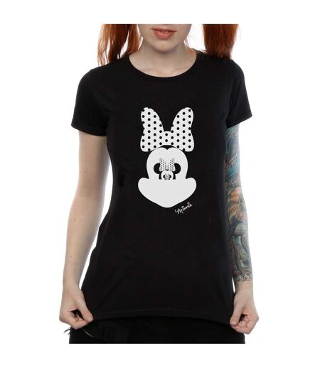 Disney Femmes/Les femmes Minnie Mouse - T-shirt en coton avec illusion de miroir (Noir) - UTBI30926