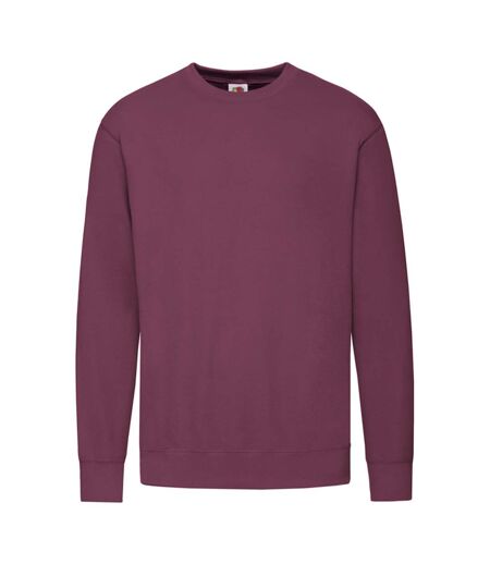 Sweat Manches Cousues Adulte Bordeaux Chiné Fruit Of The Loom