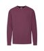 Sweat Manches Cousues Adulte Bordeaux Chiné Fruit Of The Loom-1