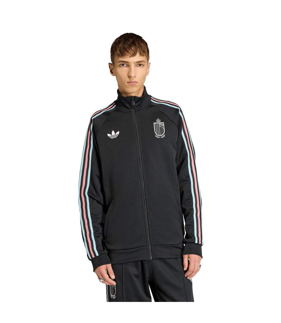 Mens Fifa World Cup 2026 Belgium Track Top Black Red Adidas-4