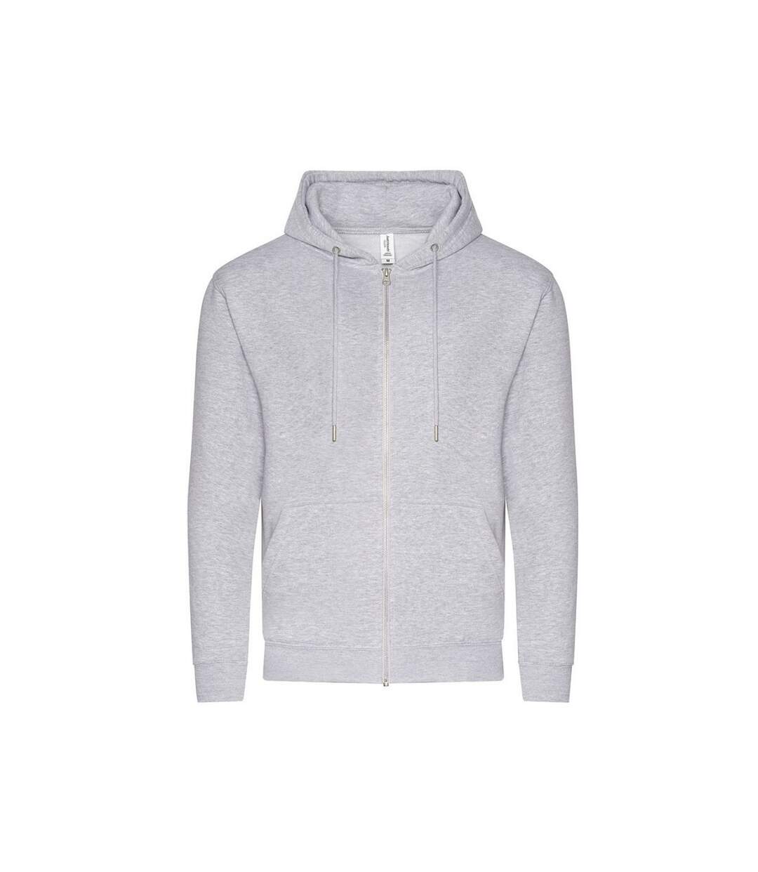 Veste À Capuche Adulte Gris Chiné Awdis-1