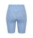 Womens/ladies High Waist Cycling Shorts Blue Miso-2