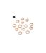 13 Pcs Gold Stone Metallic Stacking Multi Size Knuckle Midi Ring Set-2