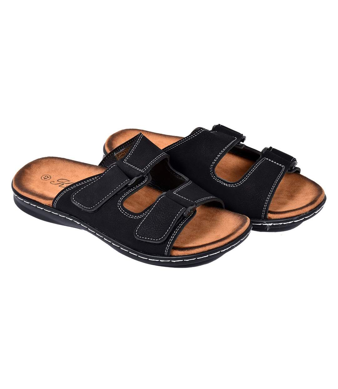 Sandales PREMIUM ouvertes SU2572 NOIR