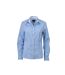 chemisier chemise manches longues FEMME carreaux vichy JN616 - bleu glacier