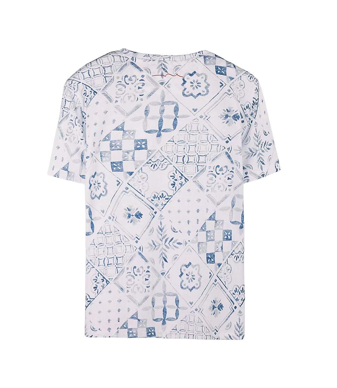 T-Shirt bleu/blanc homme teddy smith tareski-2