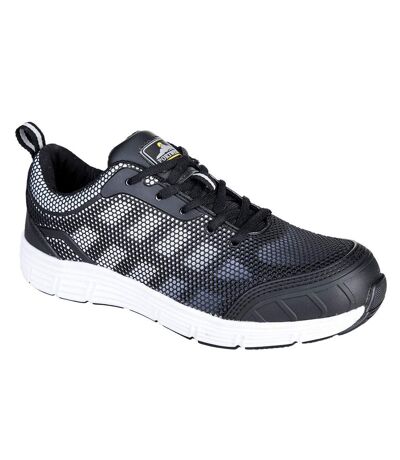 Mens steelite tove safety trainers black/white Portwest