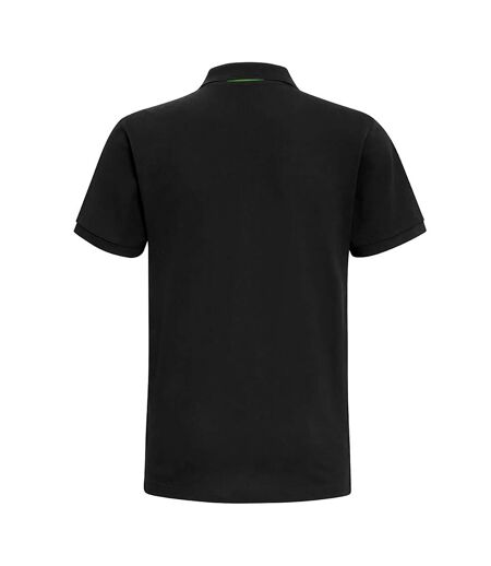 Asquith & Fox Mens Classic Fit Contrast Polo Shirt (Black/ Lime)