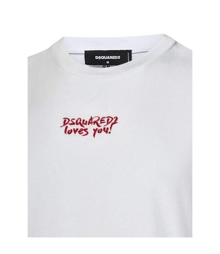 Mens Loves You Logo T-shirt White DSquared2