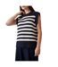 Veste Sans Manches Sans Manches Motif/style Rayures Horizontales Lexi Femme Bleu Marine Finery-3